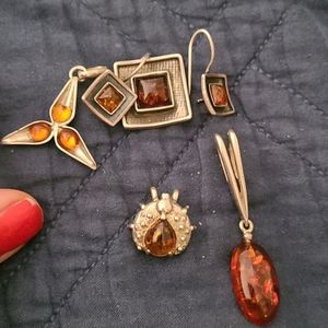 Amber Stone Jewelry Bundle